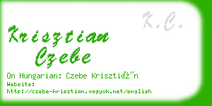 krisztian czebe business card